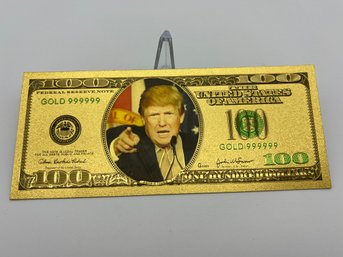 Donald Trump Collectible Gold Bill