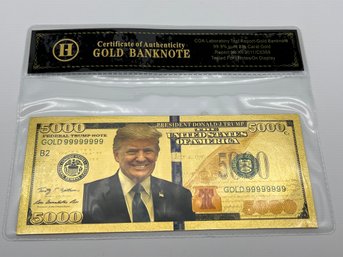 Donald Trump Collectible Gold Banknote