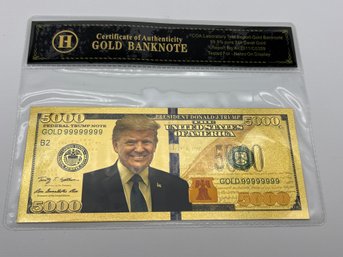 Donald Trump Collectible Gold Banknote