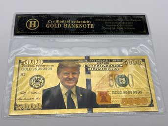 Donald Trump Collectible Gold Banknote