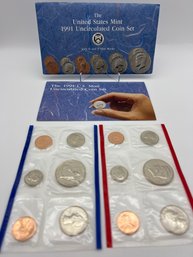 1991 U.S. Mint Uncirculated Coin Set