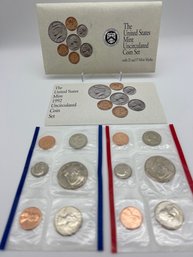 1992 U.S. Mint Uncirculated Coin Set