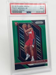 Troy Brown Jr. 2018 Panini Prizm PSA Mint 9