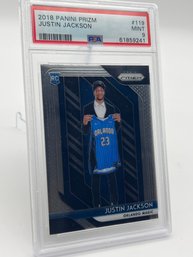 Justin Jackson 2018 Panini Prizm PSA Mint 9