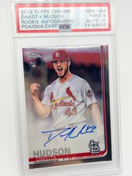 Dakota Hudson Autographed 2019 Topps Chrome PSA Mint 9 Auto 10