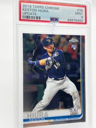 Keston Hiura 2019 Topps Chrome PSA MINT 9