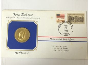 James Buchanan 15th President 24k Gold Electroplated