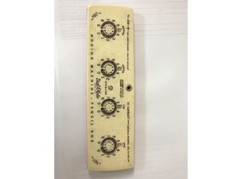 Vintage Dial-A-Matic Adding Machine Pencil Box