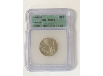 2005D Oregon Quarter ICG MS66 Graded