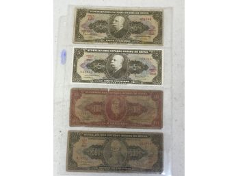 Sheet Of Old Brazilian Currency