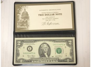 Authentic Uncirculated Two Dollar Note 2003