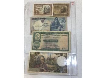 Sheet Of Old Fore Currency