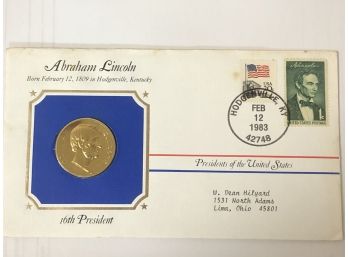 Abraham Lincoln 16th President 24k Electroplated