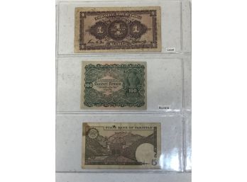 Old Foreign Currency Austria, Pakistan, China