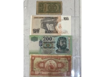 Old Peru And Chinese Currency Lot