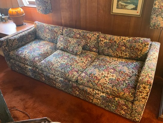 Mid Century Reupholstered Sofa