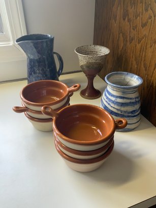 Assorted Pottery Lot Including Bennington And Studio Ware