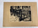 Jeanette Maxfield Lewis (American, 1894-1982) Wharf Shadows Etching