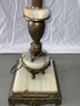Antique Torchiere Lamp With Onyx Base