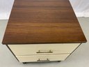Mid Century Two Drawer Night Stand