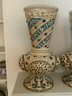 Pair Of Porcelain Vases With Pierced Detail Signed Fischer J Budapest