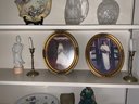 Grouping Of Assorted Glass Porcelain And Collectables Including Geisha Girl Glass And Frames