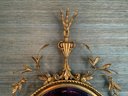 Gold Oval Highly Detailed Frame With A Wheat Urn Crest