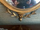 Gold Oval Highly Detailed Frame With A Wheat Urn Crest