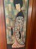 Ralph Eno Carved Geisha Wood Wall Hanging Sculpture