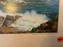 Pastel By Douglas Grimshaw 1963 Titled Rocks And Sea Cape Ann