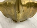 Solid Brass Asian Marked Vintage 6 Handle Vase