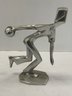 Aluminum Bowling Statue Artist Signed 1975