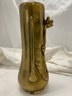 Brass Flower Vase Tall Unsigned