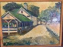 King Rich Oil Painting On Board Historic Track, Goshen N.Y.