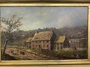 Early Twentieth Century Oil Painting Artist & Title Unknown Ornate Gold Leaf Wood Carved Frame