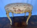 French Painted And Carved Vanity Stool