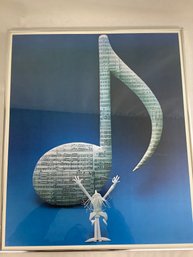 Reinhard Framed Poster With Large Musical Note