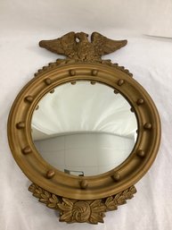 Antique Gold Bullseye Eagle Mirror