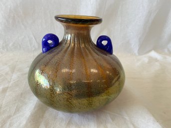 Antichi Angeli Murano Mid Century Double Handled Vase