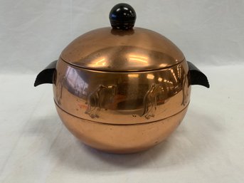 Penguin Vintage Copper Color Ice Bucket