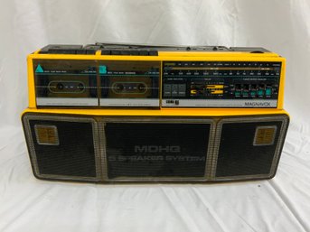 Vintage Magnavox D8300 Boombox With Dual Cassettes