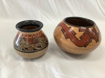 Two Pieces Of Costa Rica Pottery Both Signed