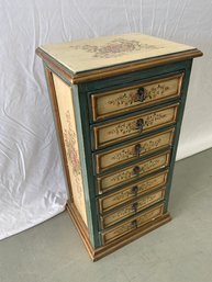 7 Drawer Painted Multi Drawer With Floral Details