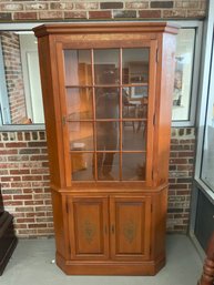 Hitchcock Maple Corner Cabinet With Great Stenciled Designs