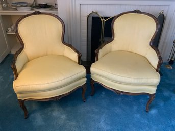 Pair Of Yellow Louis XV Armchairs
