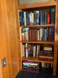 3 Bookcases With Assorted Books Including Novels, Leather Bounds, Judaica, Art Books