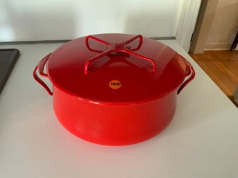 Dansk Red Pot With Lid