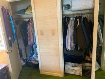 2 Closets Of Assorted Men's And Woman's Clothing Including LL Bean