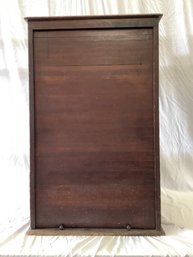 Roll Front Mahogany Table Top Cabinet