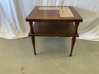 Mid Century Modern Tile Top Side Table